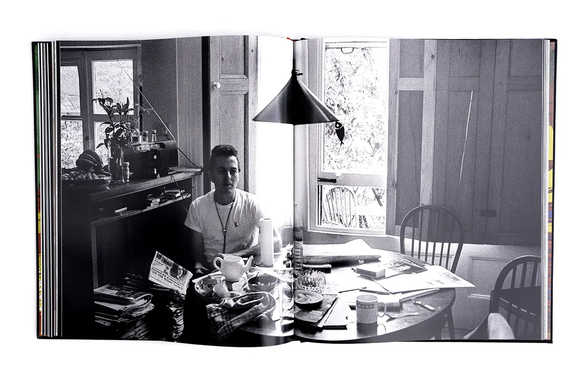 Spread from Print the Myth: Joe Strummer Portraits 1981–2002 by Josh Cheuse, published by Rocket 88